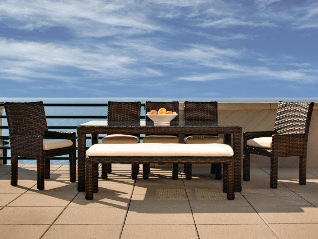 patio dining sets bench photo - 5