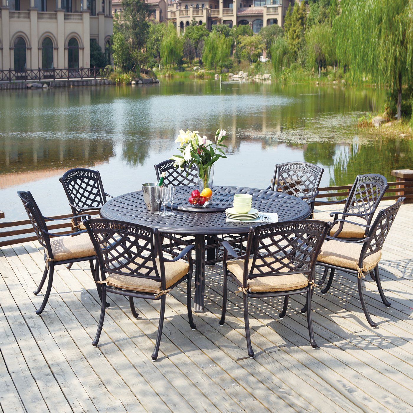 patio dining sets for 10 photo - 2