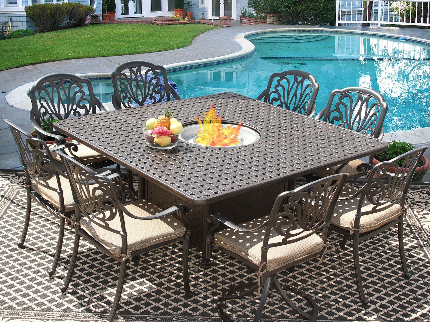 patio dining sets for 8 photo - 8