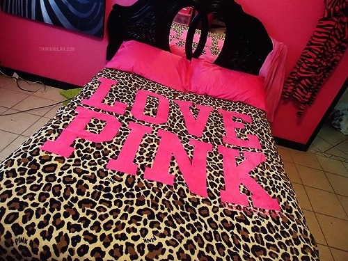 pink cheetah print bedroom set photo - 7
