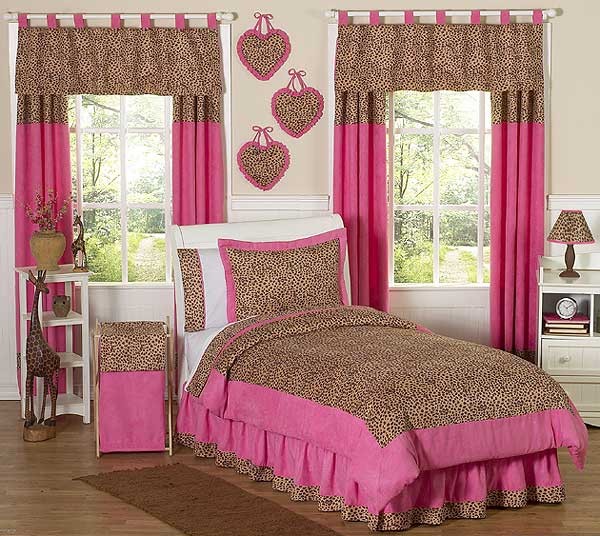 pink cheetah print bedroom set photo - 9