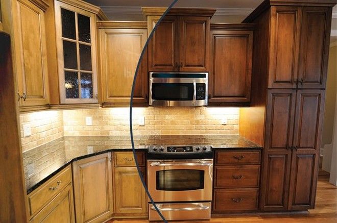 popular kitchen cabinet stain colors photo - 4
