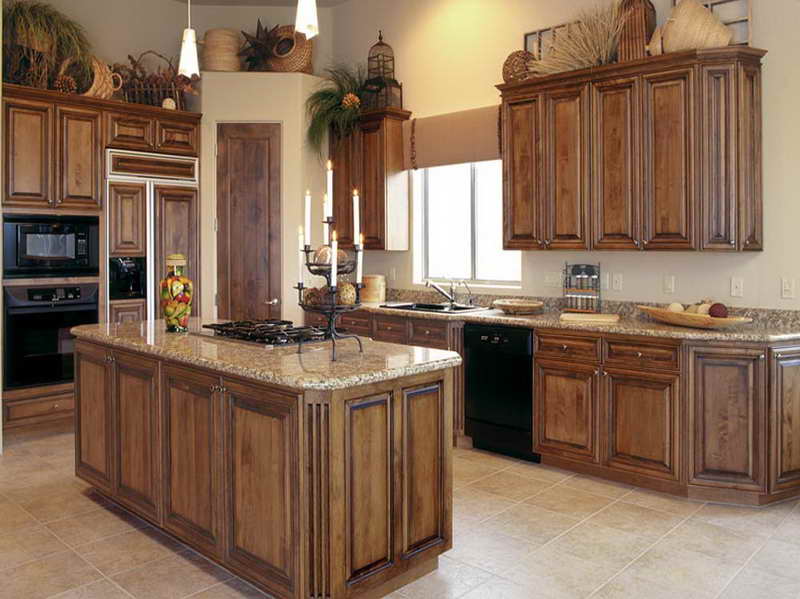 popular kitchen cabinet stain colors photo - 8