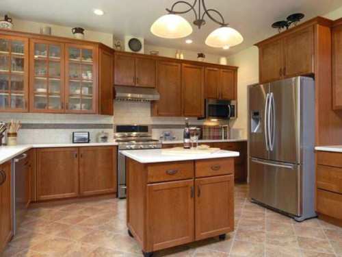 popular kitchen cabinet stain colors photo - 9
