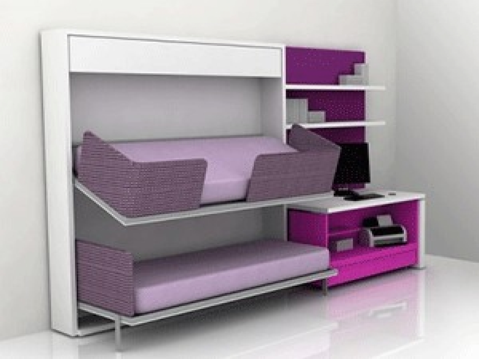 purple bedroom furniture for kids photo - 4