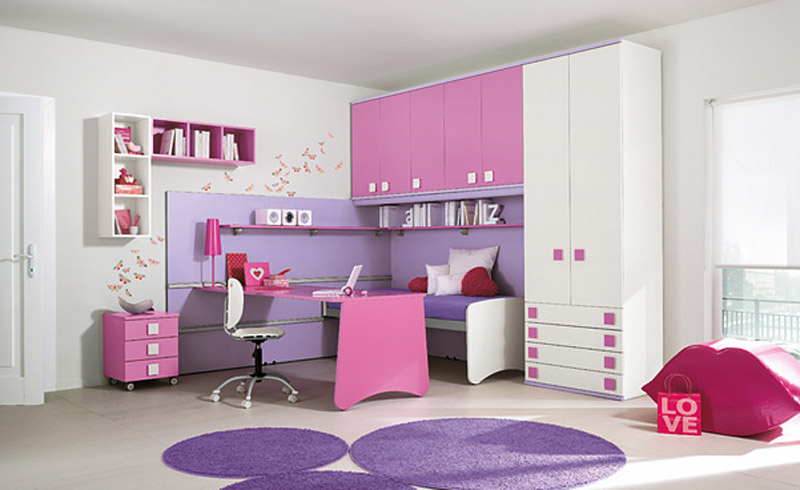 purple bedroom furniture for kids photo - 8