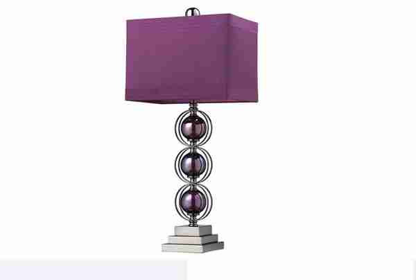 purple bedroom lamp photo - 1
