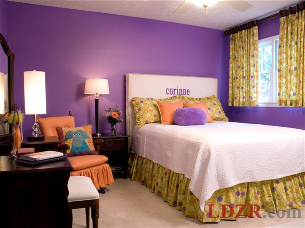 purple color room idea photo - 3
