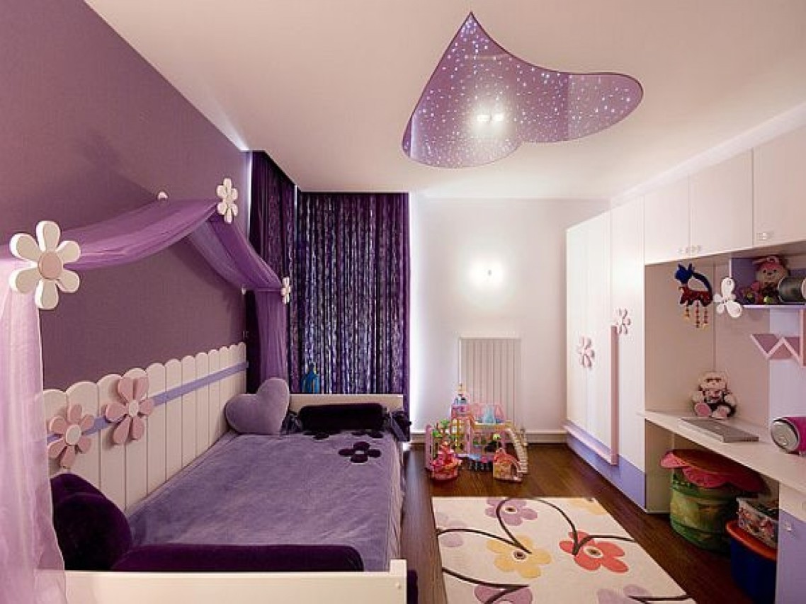 purple colored bedrooms photo - 1