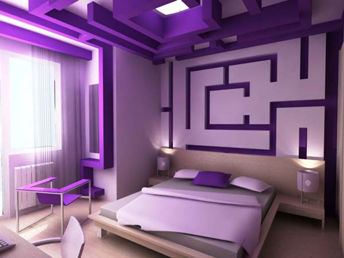 purple colored bedrooms photo - 5