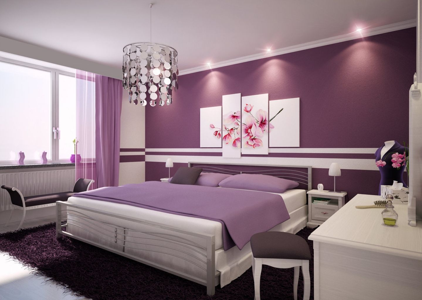 purple coloured rooms photo - 9