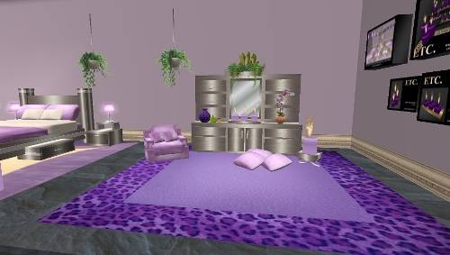 purple leopard print bedroom accessories photo - 2