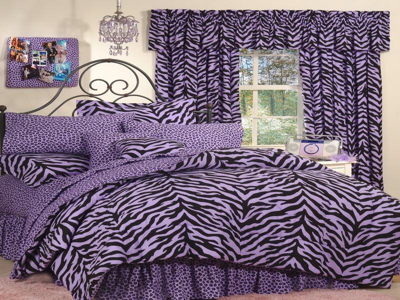 purple leopard print bedroom accessories photo - 3