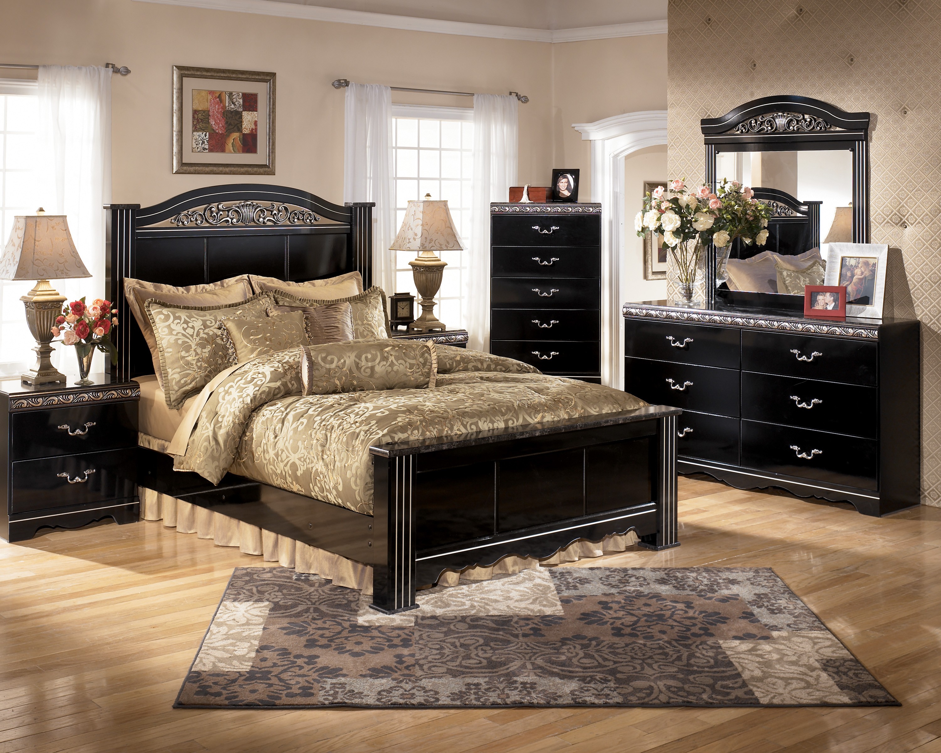 quality black bedroom furniture photo - 5