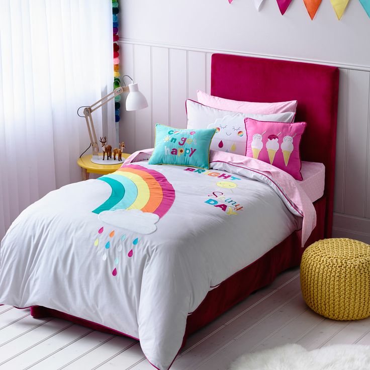 rainbow bedding sets for girls photo - 4