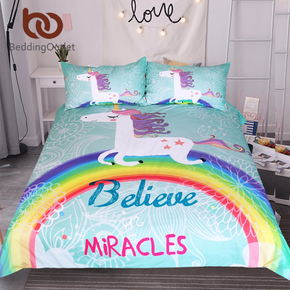 rainbow bedding sets for girls photo - 7