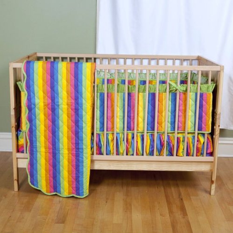 rainbow crib bedding photo - 4