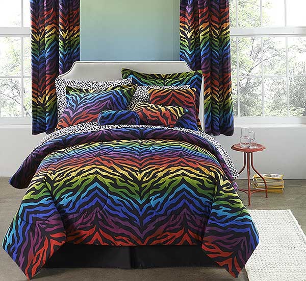 rainbow dorm bedding photo - 10