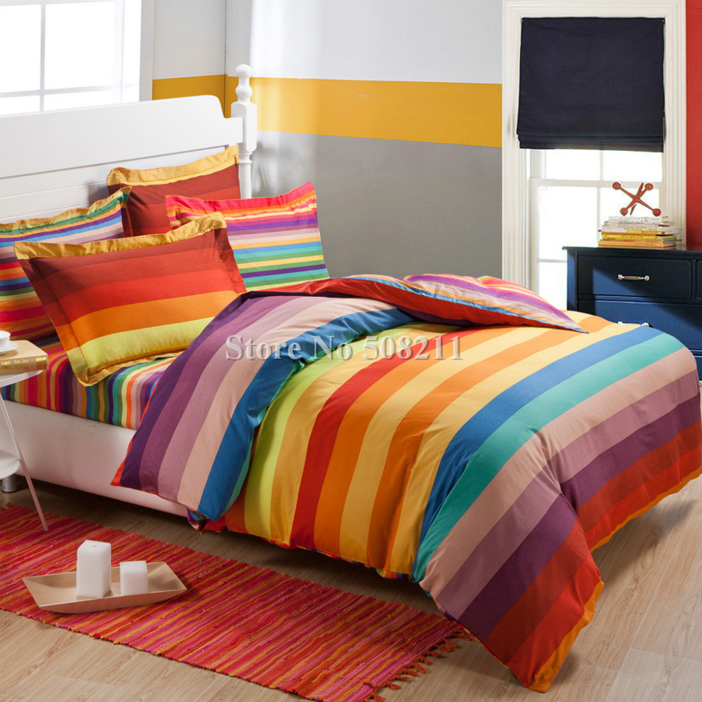 rainbow double bedding photo - 8