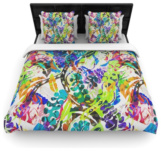 rainbow floral bedding photo - 3