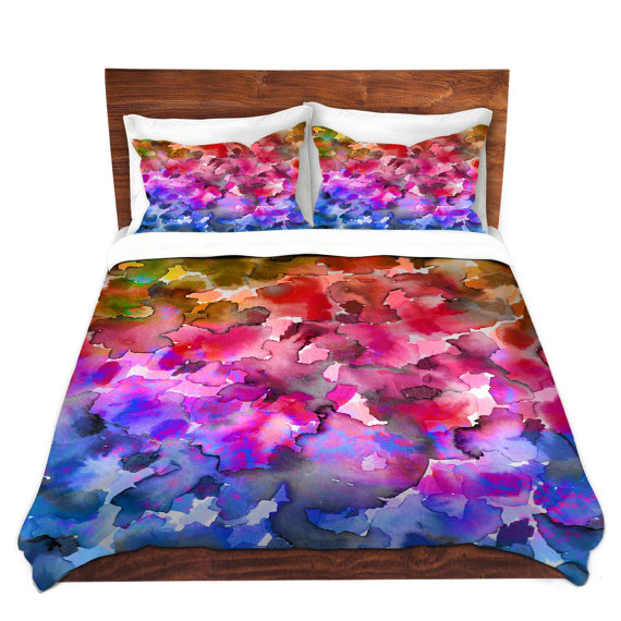 rainbow floral bedding photo - 9