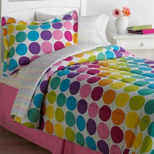 rainbow polka dot bedding photo - 1