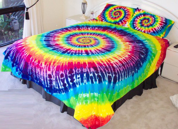 rainbow tie dye bedding photo - 1