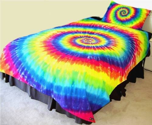rainbow tie dye bedding photo - 2
