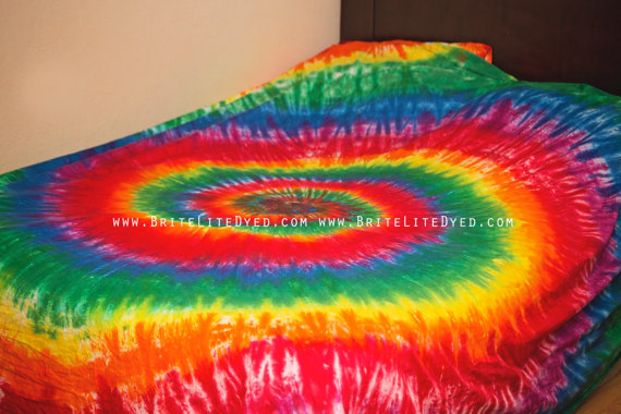 rainbow tie dye bedding photo - 8