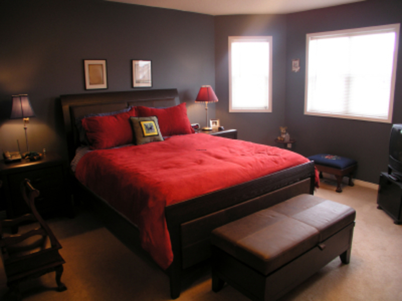 red and black bedroom designs photo - 2