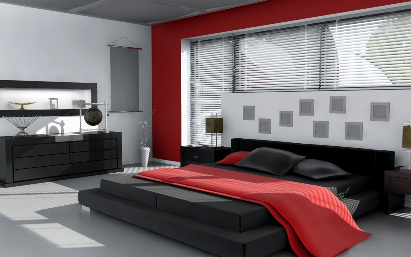 red and black bedroom designs photo - 6