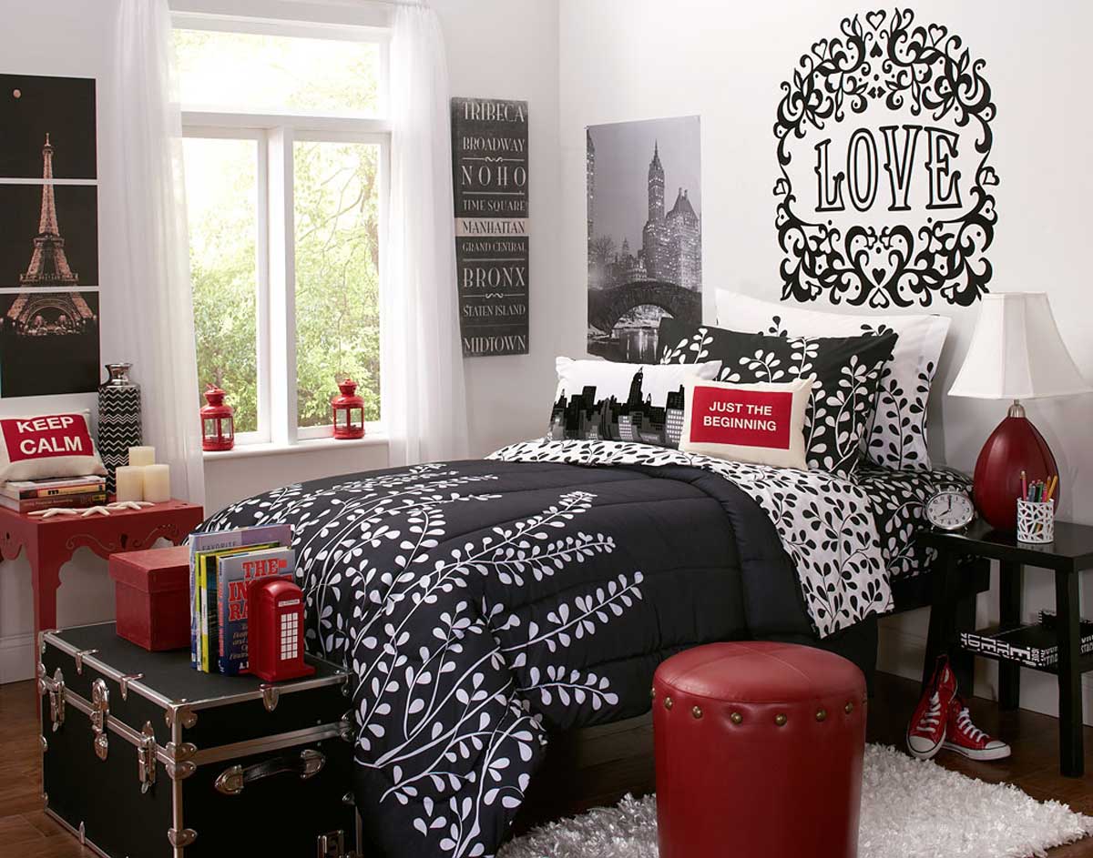 red and black bedroom designs photo - 8