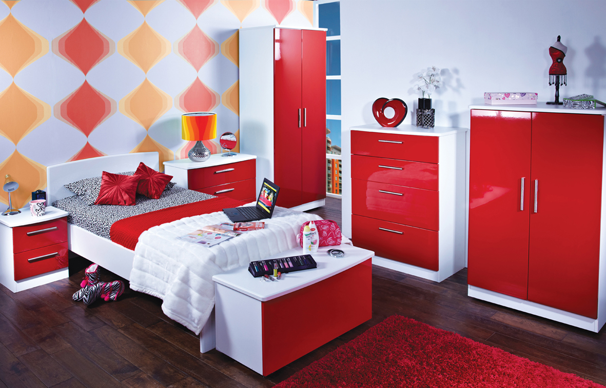red bedroom furniture ideas photo - 6