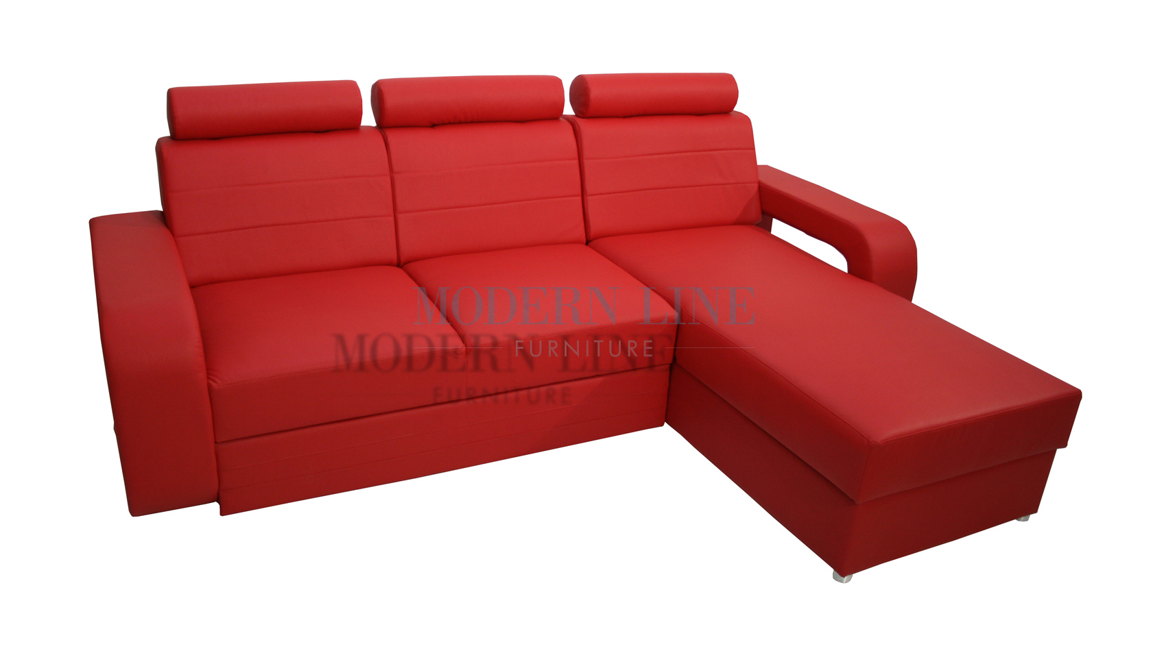 red sectional sleeper sofa photo - 2