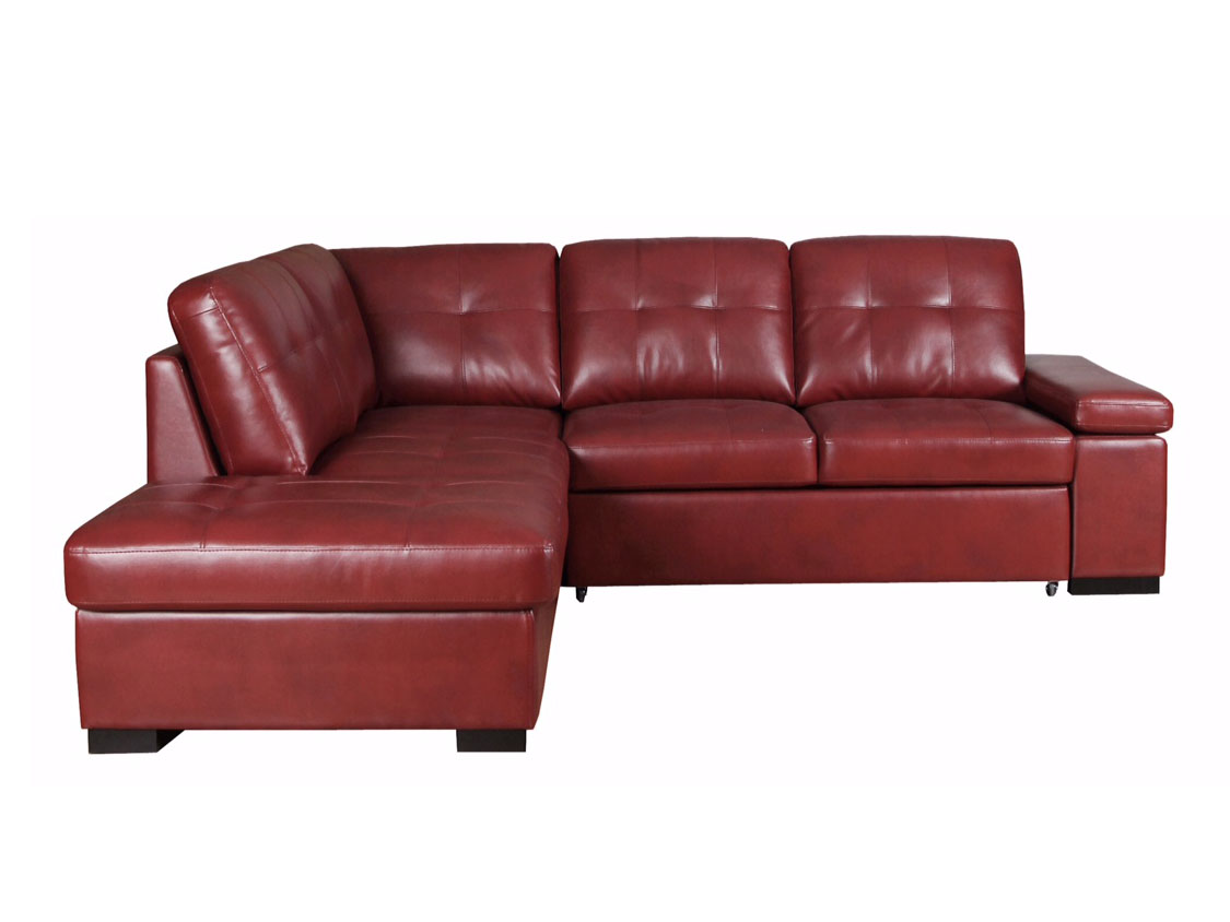 red sectional sleeper sofa photo - 3