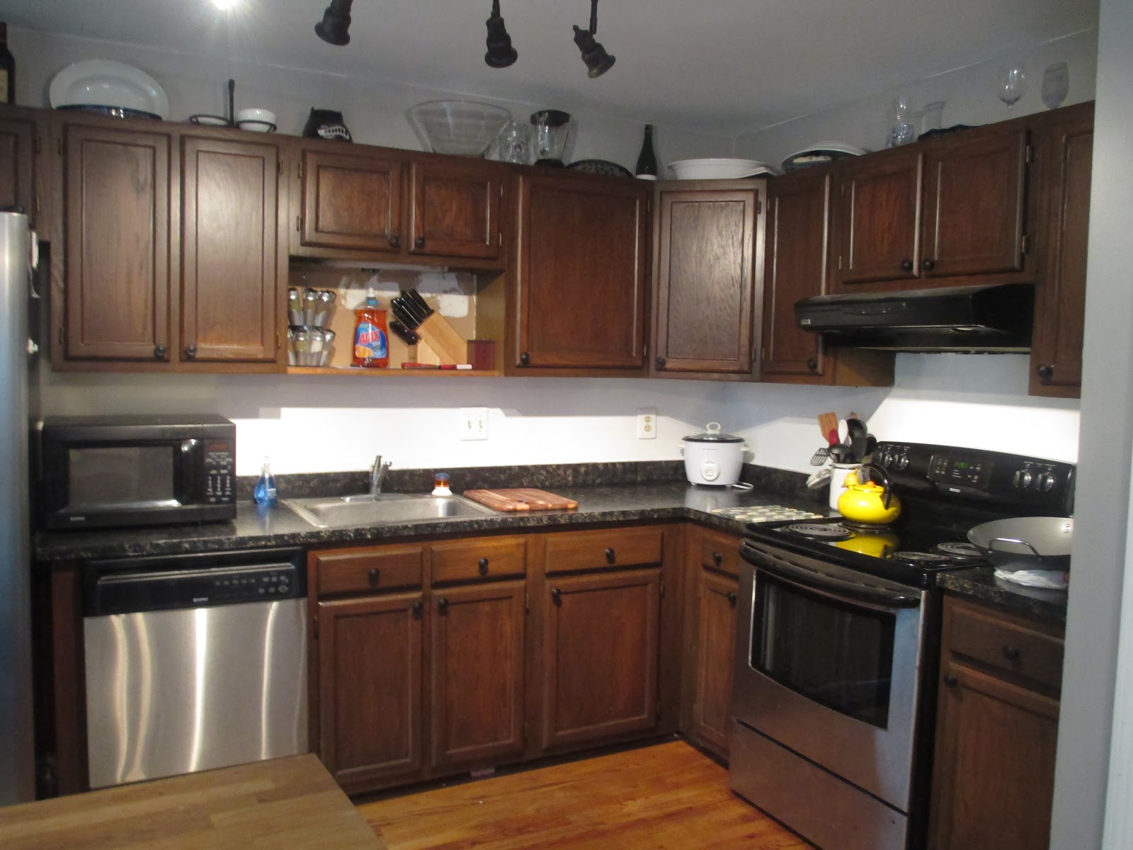 refinishing kitchen cabinets gel stain photo - 6