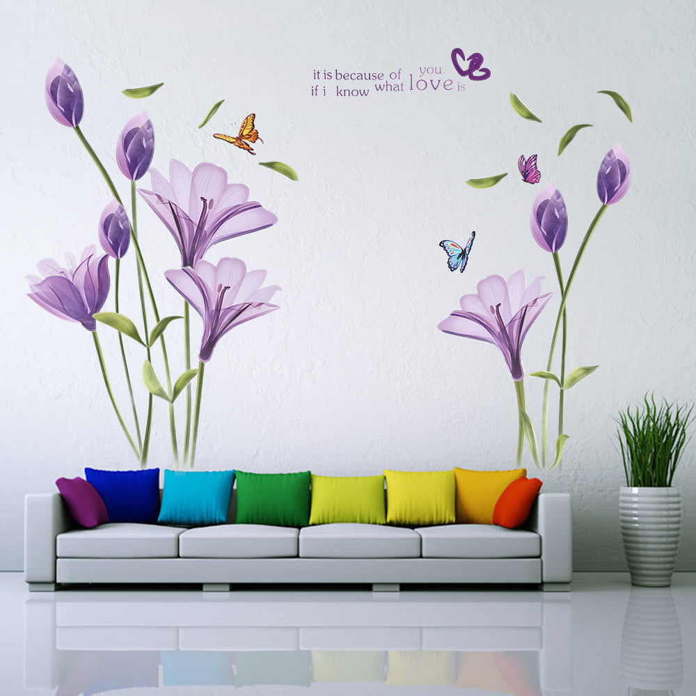 removable wall stickers flowers photo - 8