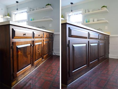 restaining kitchen cabinets gel stain photo - 9