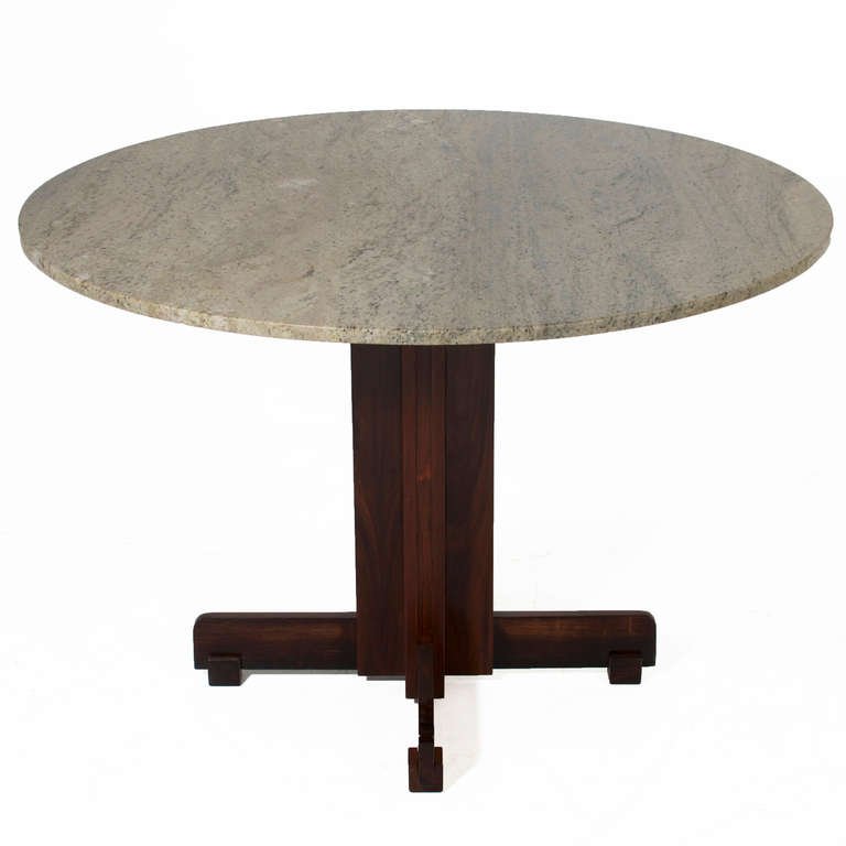 round dining table granite photo - 1