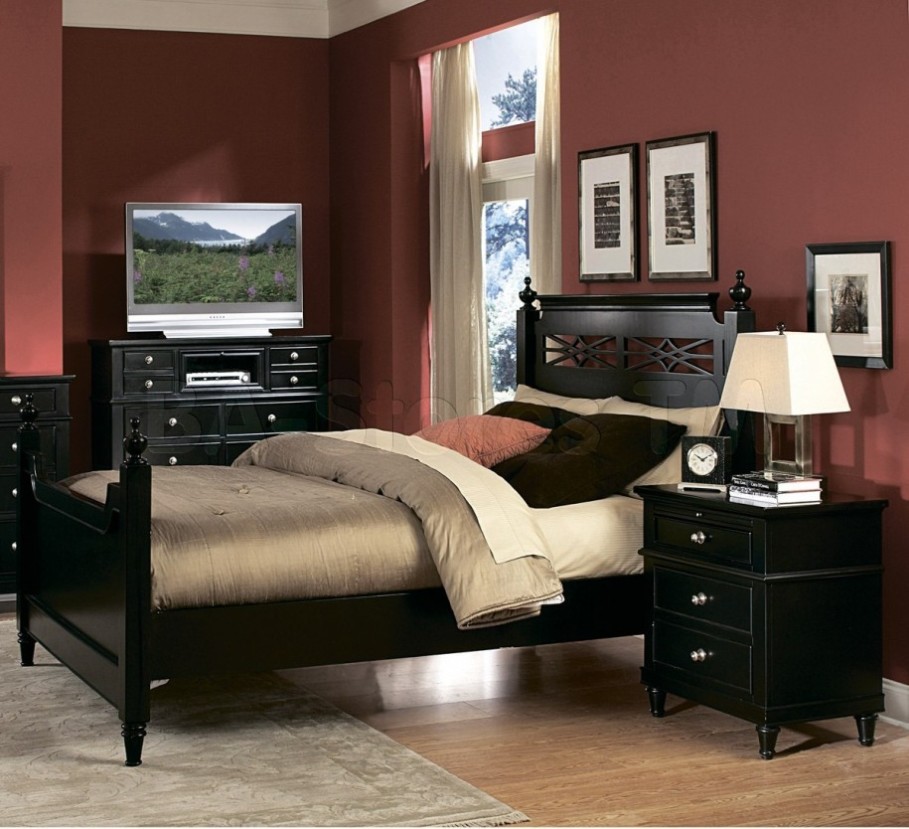 rubbed black bedroom furniture photo - 10