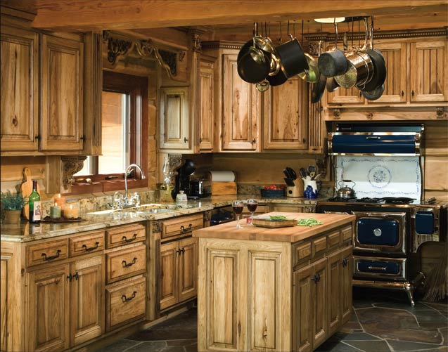 rustic country kitchen cabinets photo - 4