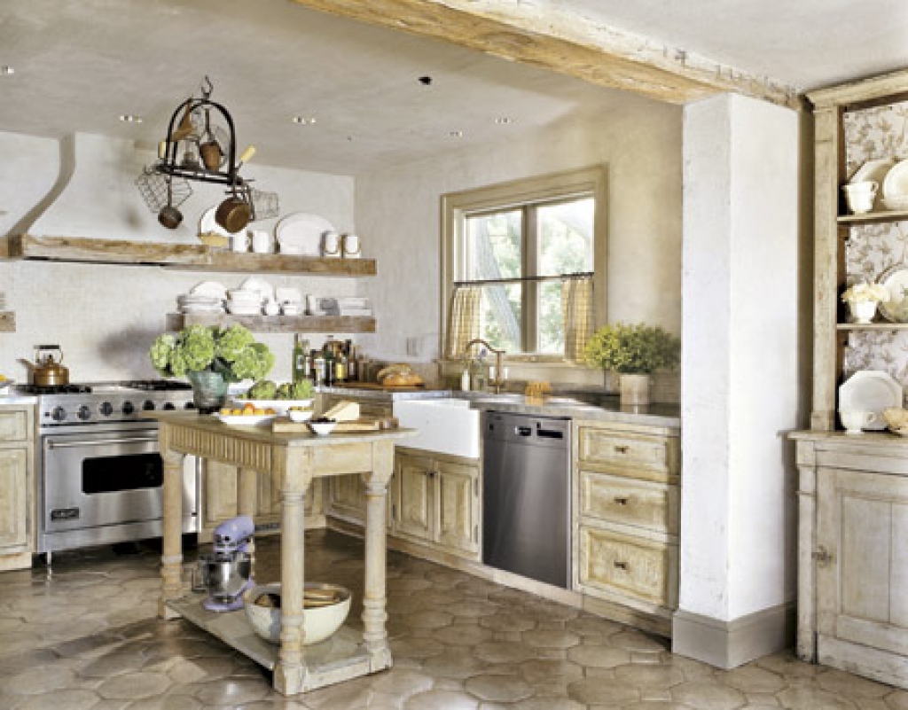 rustic country kitchen cabinets photo - 5