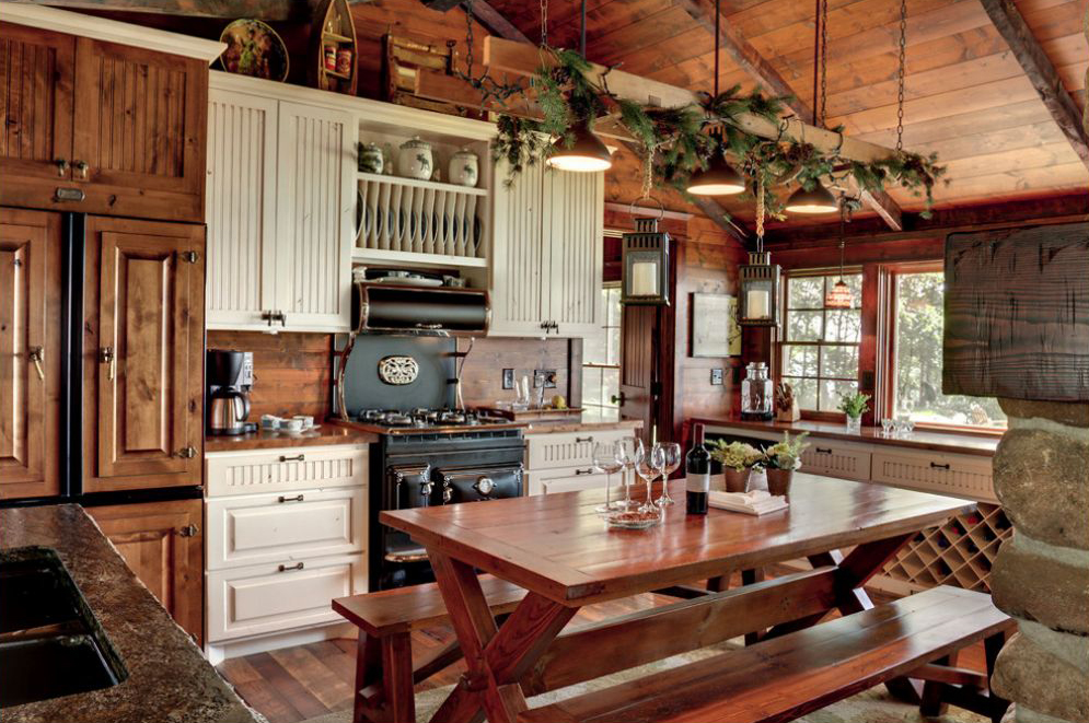 rustic country kitchen decor photo - 1