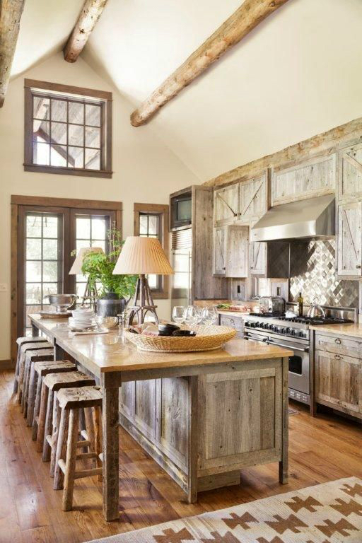 rustic country kitchen design ideas photo - 1