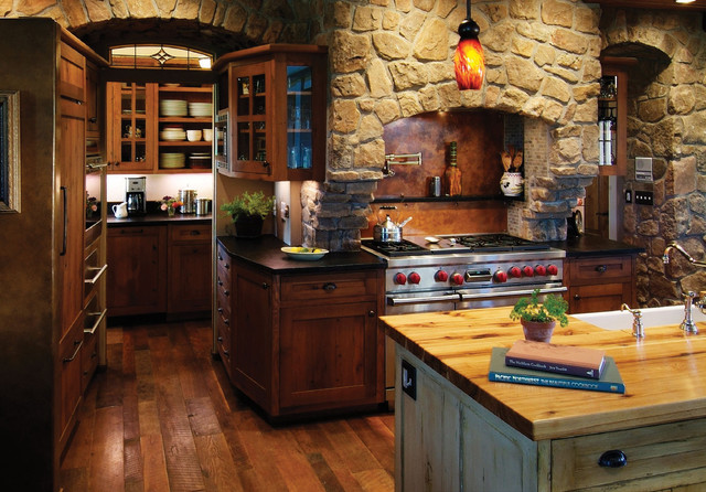 rustic country kitchen designs photo - 1
