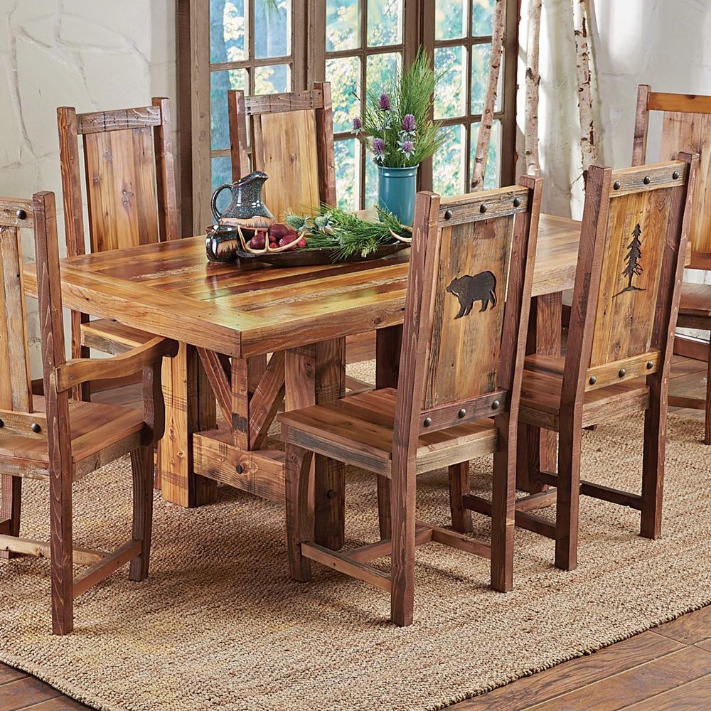 rustic country kitchen tables photo - 2