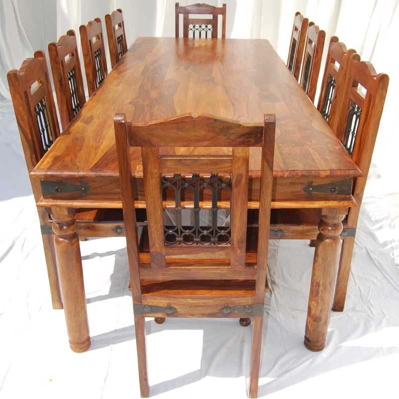 rustic dining room table bench photo - 2