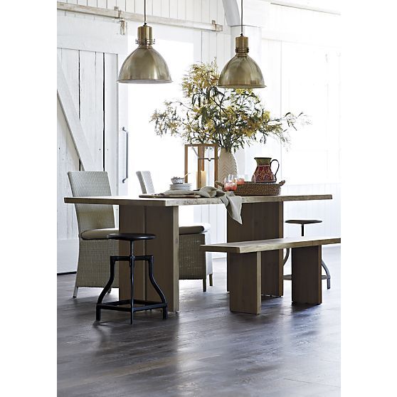 rustic dining table crate and barrel photo - 2