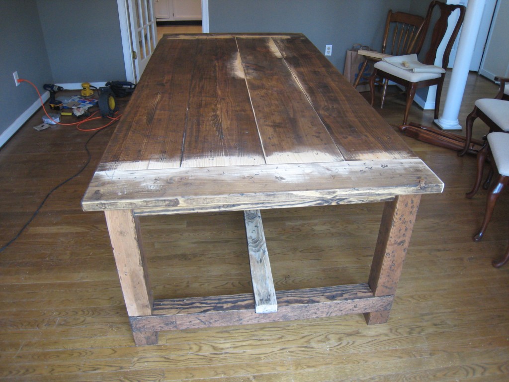 rustic dining table diy photo - 2