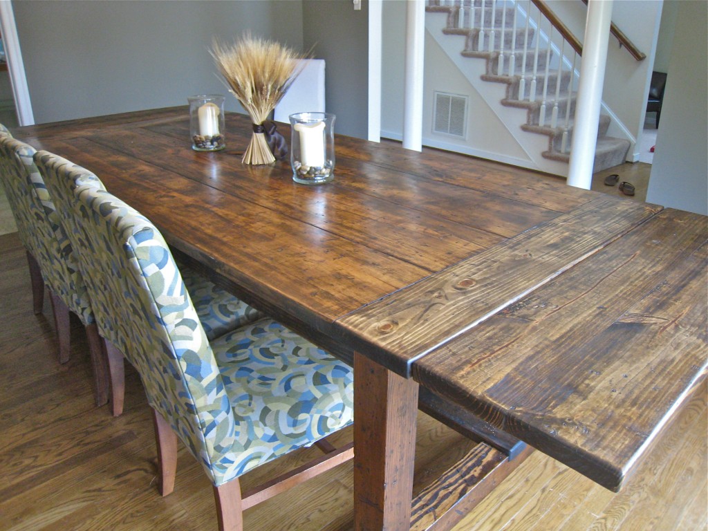rustic dining table diy photo - 3